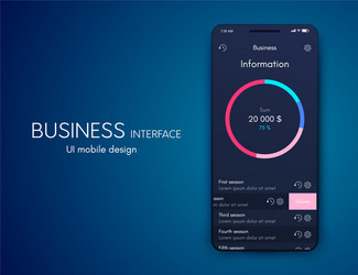graphics mobile infographics with four vector image