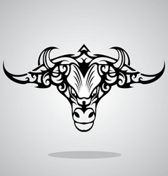 bulls head tribal Vector Image