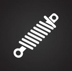 Car coil spring suspension on white background Vector Image