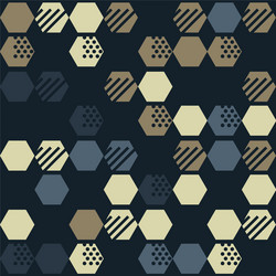 Geometric seamless design pattern with hexagons vector