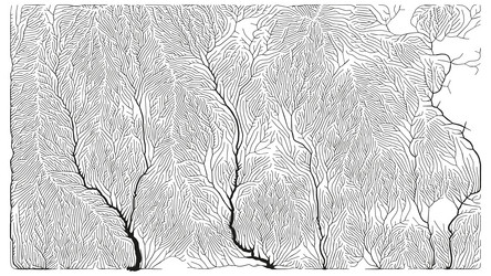 growth pattern generative branching structure vector image