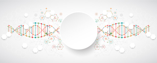 science template wallpaper or banner with a dna vector