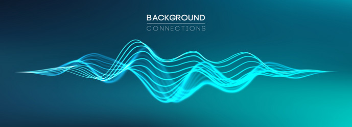 sound wave audio abstract background network vector image