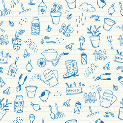 Spring garden seamless pattern Royalty Free Vector Image