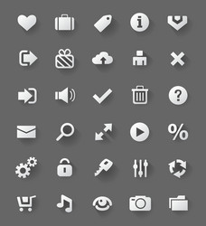 web design white buttons set vector image