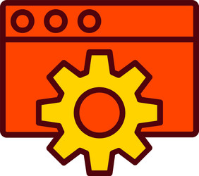 web setting icon design vector image