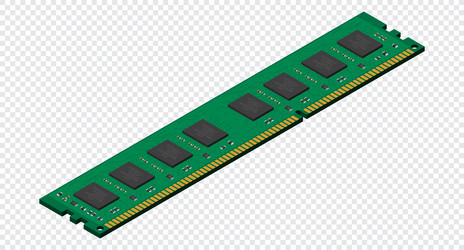 isometric random access memory ram vector image