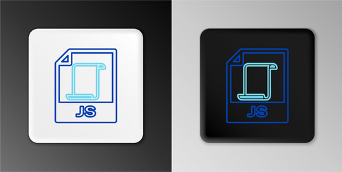 line js file document download button icon vector image