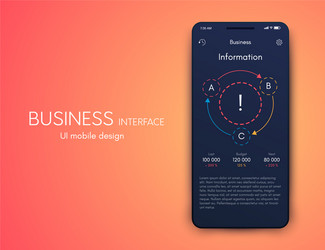 mobile application interface ui design stock vector image