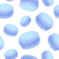 seamless pattern with colorful macaroon cookies vector image