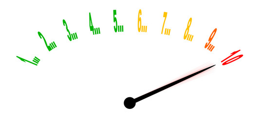Stress level meter measuring scale Royalty Free Vector Image