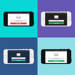 web template of smartphone email form vector image