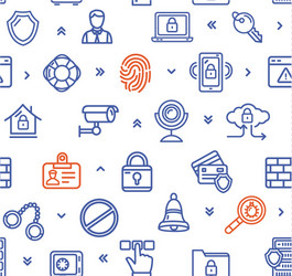 data security and safe pattern background vector image