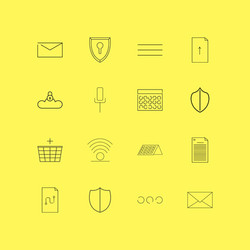 Internet of things linear icon set simple outline vector