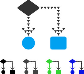 algorithm flowchart flat icon vector