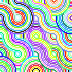 an abstract pattern of multi-colored concentric vector image