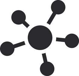 centralized structure icon in modern style vector image