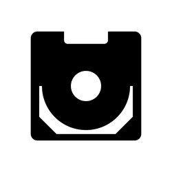 diskette black icon on white background vector