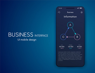 Graphics mobile infographics with three vector