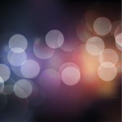 multicolored blurry bokeh on a dark background vector image