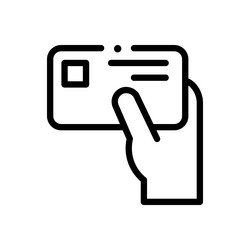 payment method icon thin linear style design vector image