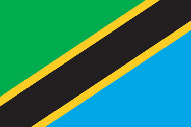 Tanzanian flag vector