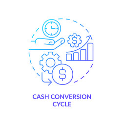 thin line simple gradient cash conversion cycle vector image