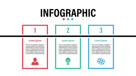 Workflow Diagram Template - 3 Steps vector image