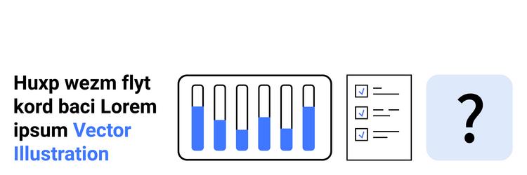bar chart visualization with checklist vector image