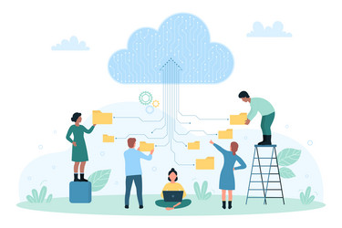 Cloud Data Storage & Backup vector image