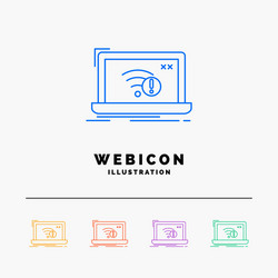 connection error internet lost 5 color vector image