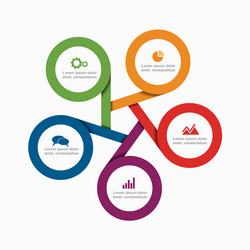 Infographic circular template with 5 options Vector Image