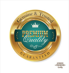premium quality golden button Vector Image