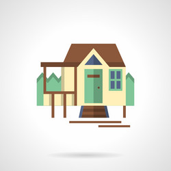 tourist house flat color icon vector