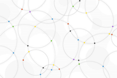 abstract colorful circle tech minimal design vector image
