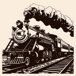 old steam locomotive Vector Image