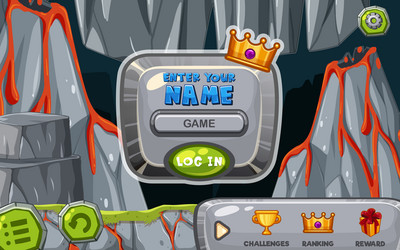 platform game user interface design vector image