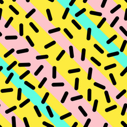 retro seamless pattern in memphis style design vector image
