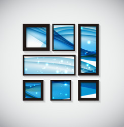 Abstract gallery background with frame vector