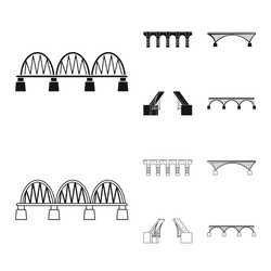 design of connection and symbol set vector image