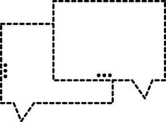 dotted shape chat bubbles text notes message vector image