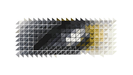 dynamic triangular abstract pattern in grayscale vector image