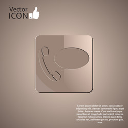 Handset of the phone as a button vector