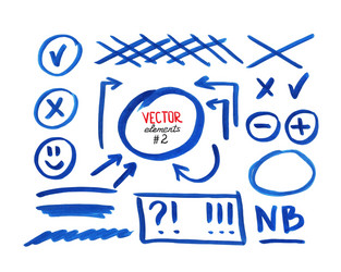 set of correction and highlight elements part 2 vector image