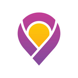 abstract geo tag symbol location pointer icon vector image