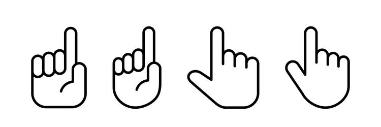 hand icon palm vector