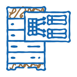 indexing data database icon doodle vector image