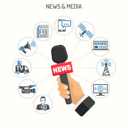 Media and news concept vector