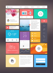 Modern UI Kit - Responsive Web vector image
