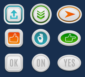 Web buttons set vector